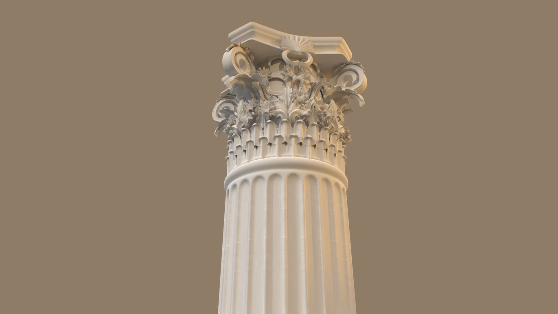 Vista ravvicinata dei dettagli decorativi della colonna ornamentale